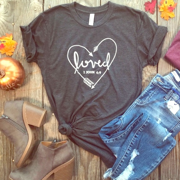 The Indigo Wave Tops - “Loved” tee **BRAND NEW**